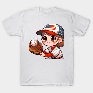 A Whimsical Tribute to American Culture in Cartoon Style T-Shirt T-Shirt